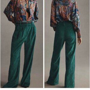 Farm Rio Emerald Green Corduroy Pants sz L